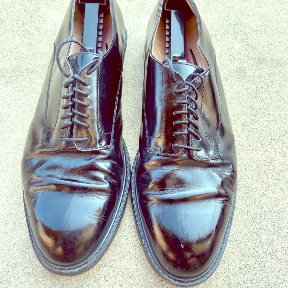 Bennis and Edwards patent leather oxfords